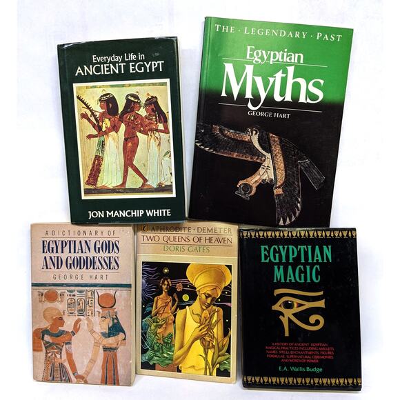 Mixed lot of 5 Books - Egyptian History, Gods and Goddesses, Mythology & Fiction - Picture 1 of 6